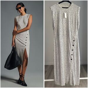 NWT Anthropologie Grey State Chiara Dress Midi XL